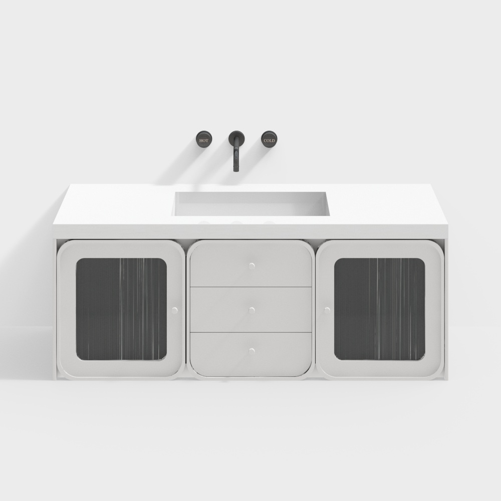 Mobile da bagno senza specchio