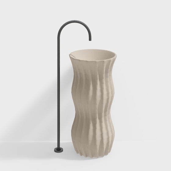 Lavabo a colonna stile alieno