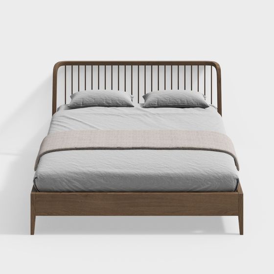Modern Minimalist Bed Frame 3D model