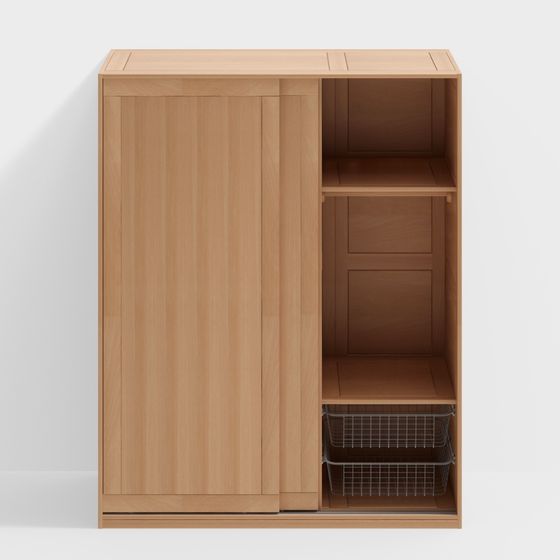 Wooden Storage Cabinet 3D model