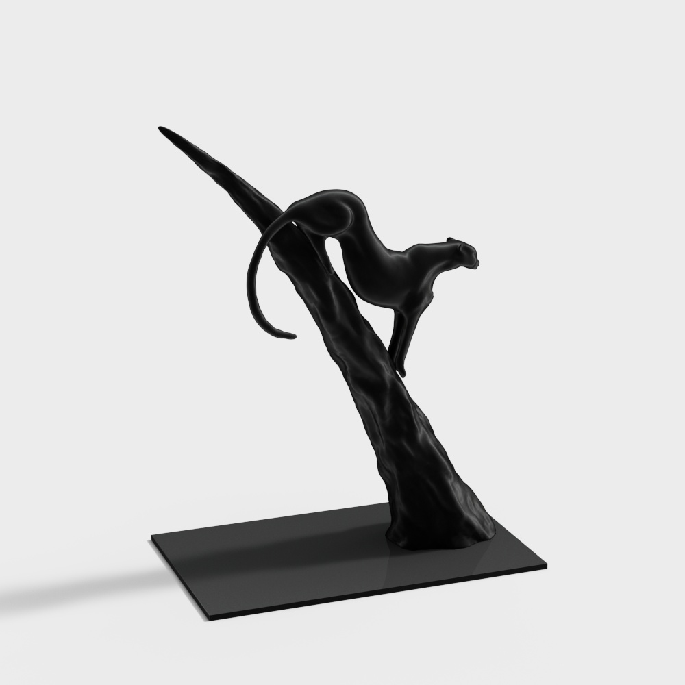 Black Panther Leap 3D model