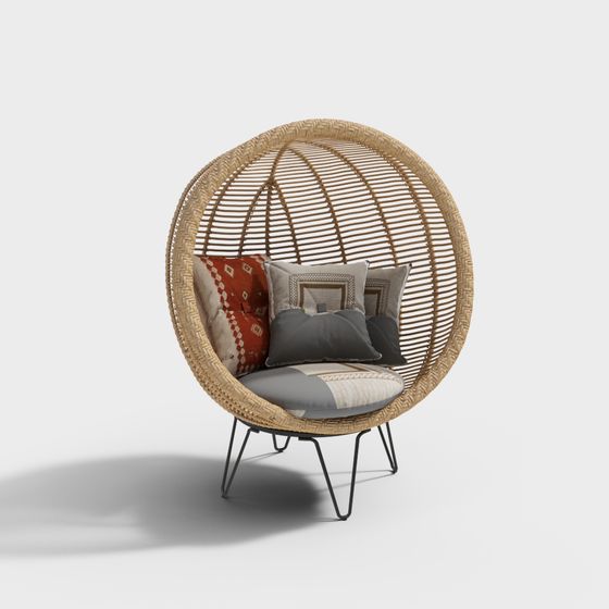 Dome Rattan Chair 3D model