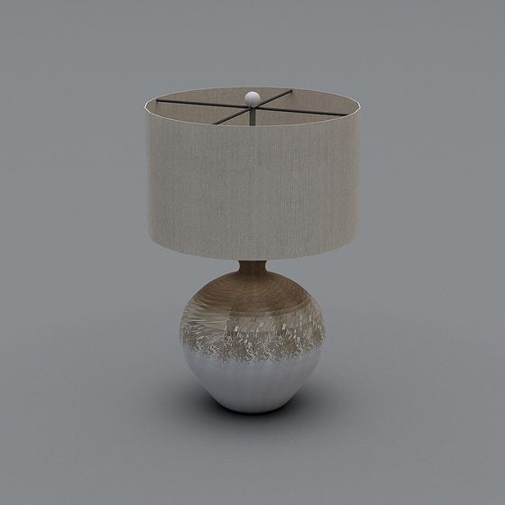 Elegant Low Poly Table Lamp 3D Model