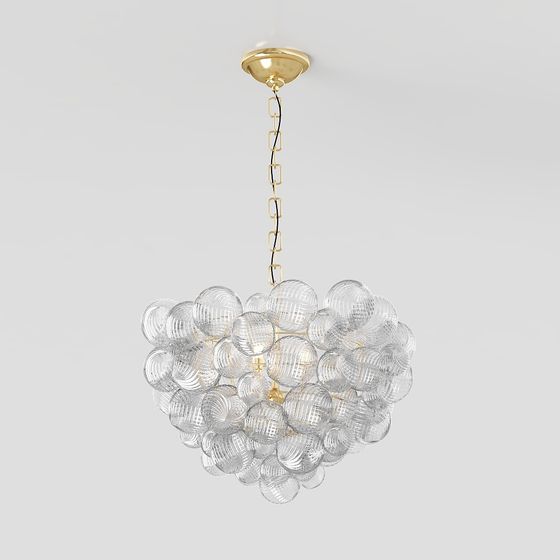 Elegant Low-Poly Chandelier 3D model