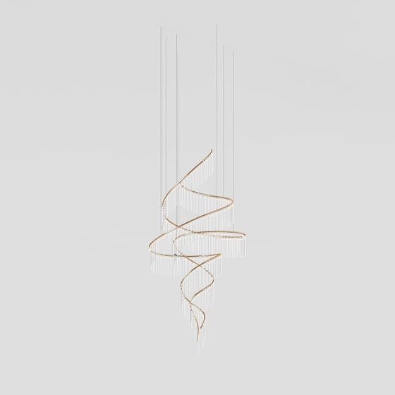 Spiral Light Pendant 3D model