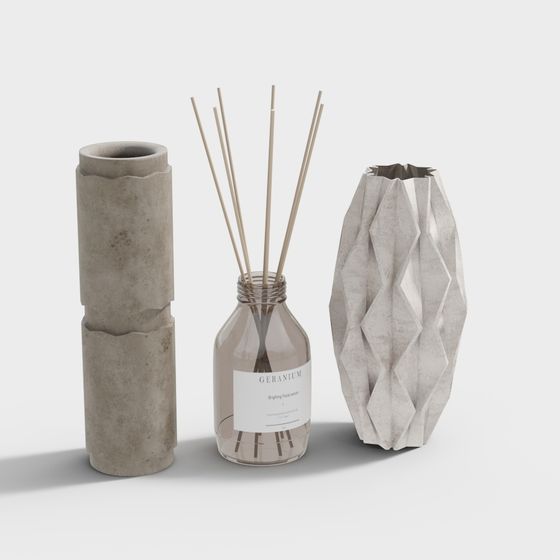 Unique 3D Model of Modern Vases for Creative Projects