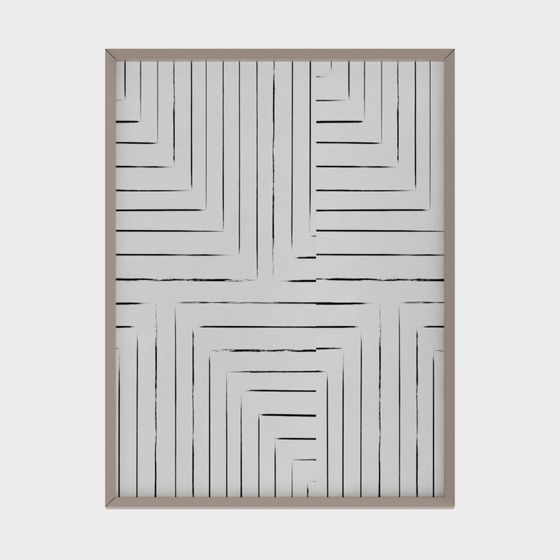 Abstract Geometric Door 3D model for Creative Spaces