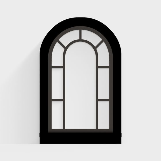 Arched Window Frame 3D model