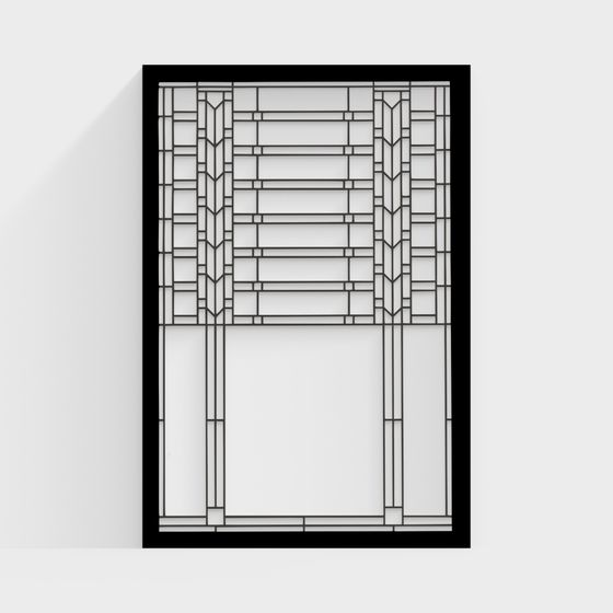 フレンチ鍛鉄ガラスウィンドウ