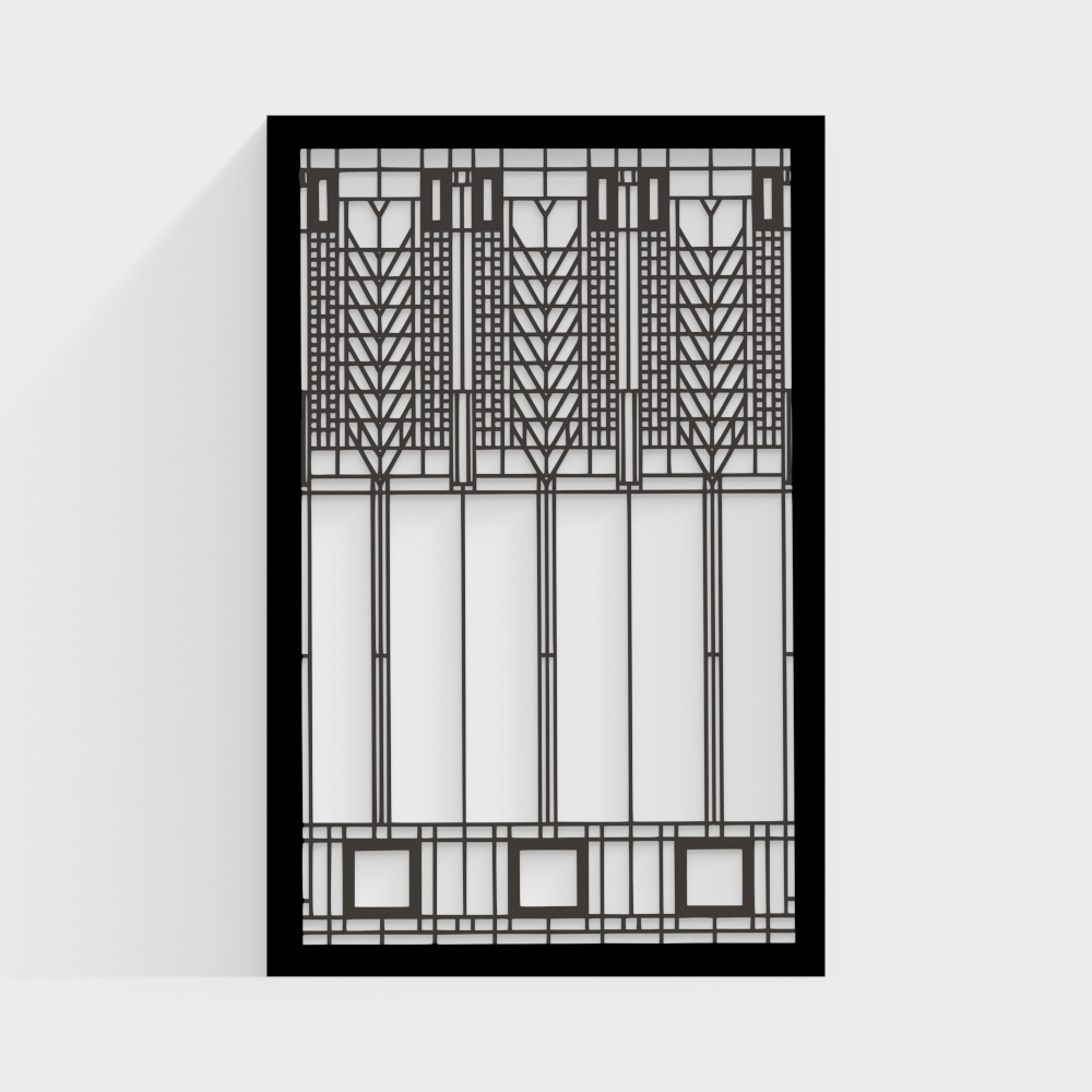 Французское кованое стеклянное окно
