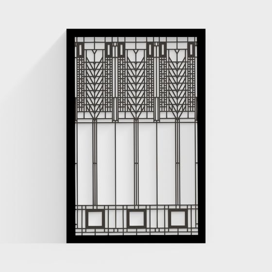 Французское кованое стеклянное окно