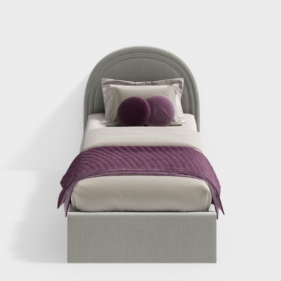 Cozy Retreat 3D Model Bed for Modern Interiors