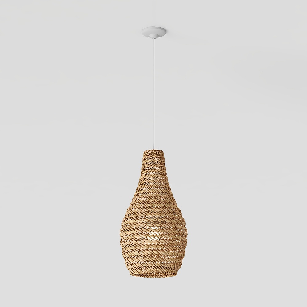 Lámpara Colgante de Mimbre