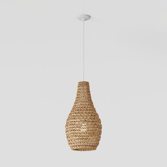 Lámpara Colgante de Mimbre