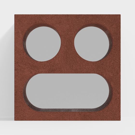 Geometric Low-Poly 3D Model with Retro Aesthetic