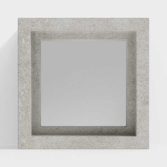 Realistic Concrete Frame Window 3D model