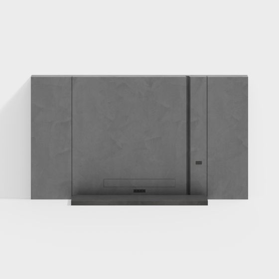 Low Poly Concrete Wall Cabinet 3D model