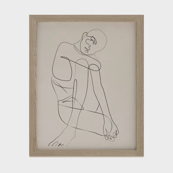 Abstract Human 3D Model: Elegance and Power