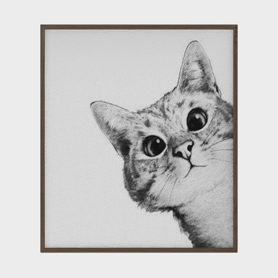Unique Cat Portrait 3D Model for Designers