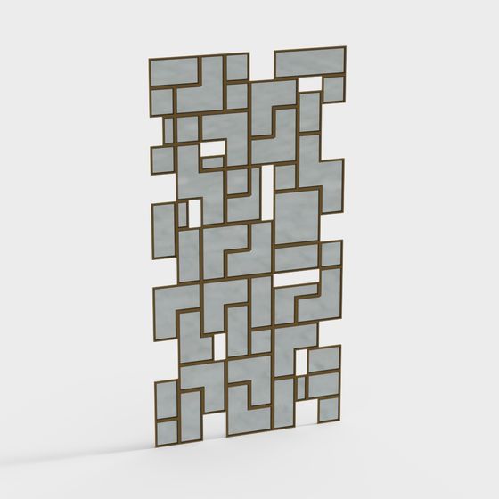 Abstract Geometric Partition 3D model