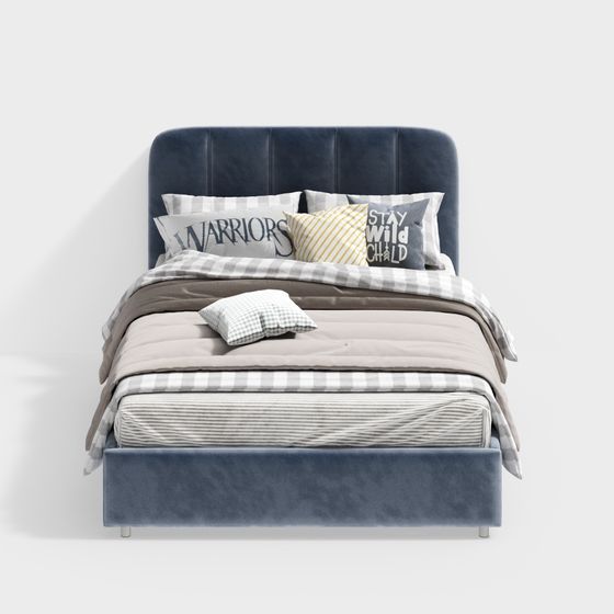 Кровать с обивкой