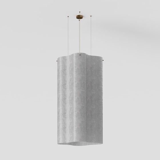 Stylish Concrete Pendant Light 3D model