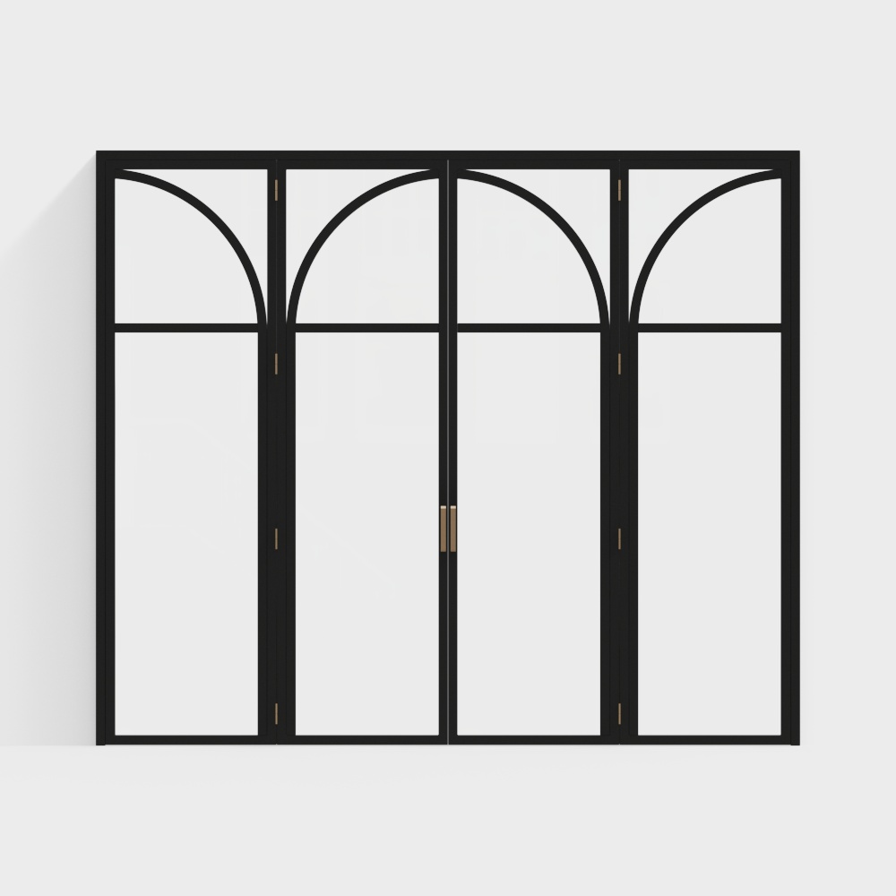 Französische Dreh-Kipp Glas Tür