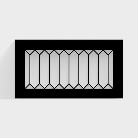 Geometric Window Frame 3D model