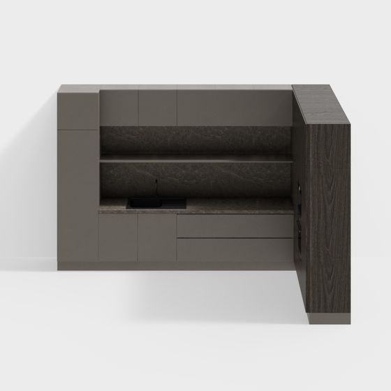 Modern Reception Desk 3D Model