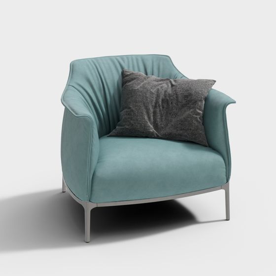 Elegant Low-Poly Sofa 3D Model for Modern Living