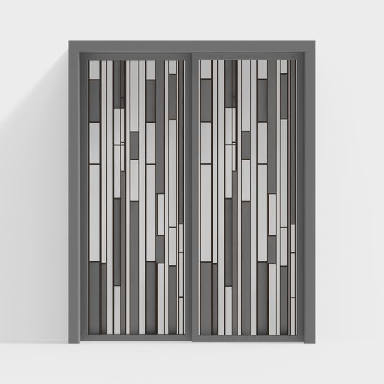 Stylish Low-Polygon Door 3D model for Contemporary Design