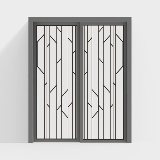 Minimalist Geometric Door 3D model
