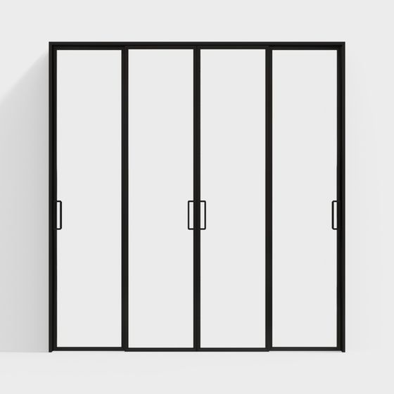 Industrial Sliding Door 3D model for Modern Spaces