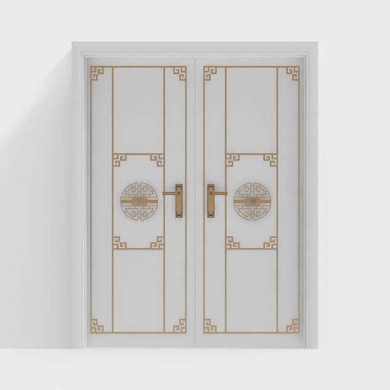Golden Elegance Door 3D model