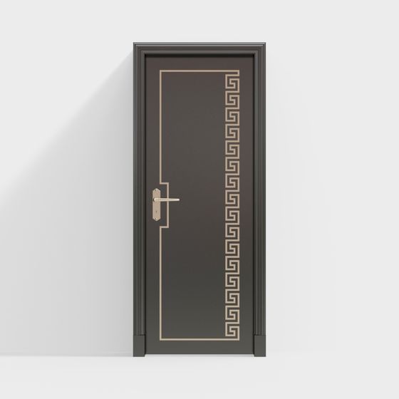 Elegant Low-Poly 3D Door Model