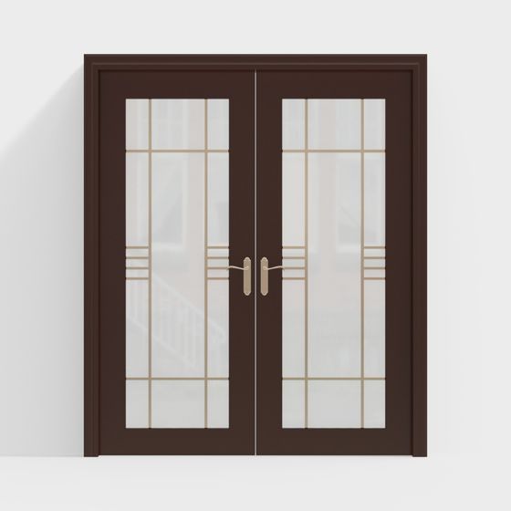 Modern Glass Door 3D model