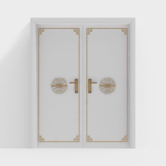 Golden Elegance Door 3D model