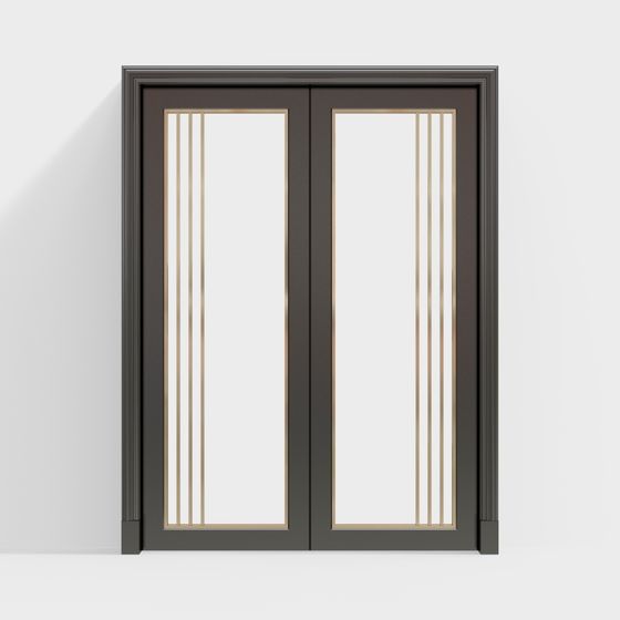 Modern Glass Door 3D model