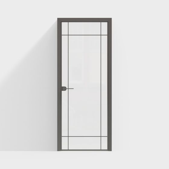 Modern Glass Door 3D model for Contemporary Spaces