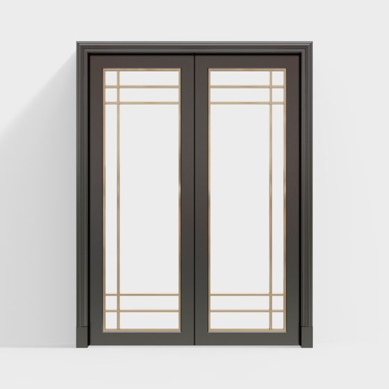 Stylish Low-Polygon 3D Door Model