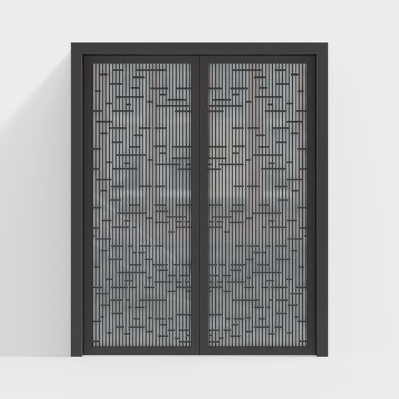 Artistic Low-Poly 3D Door Model for Design Projects
