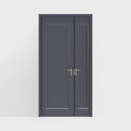 Porta d'Ingresso Singola Blu in Stile Europeo