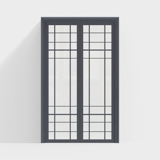 Modern Grid Door 3D model