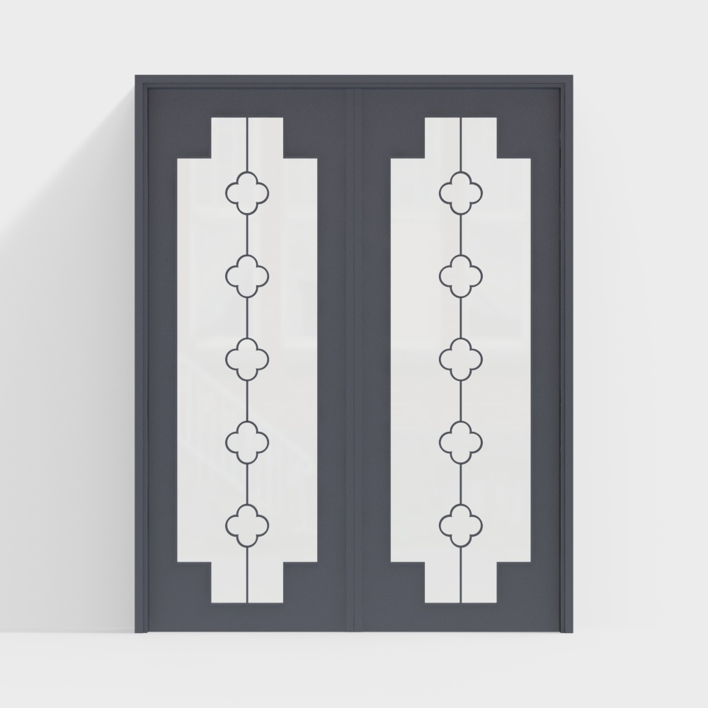 Fenêtre du sol au plafond en verre bleu de style européen