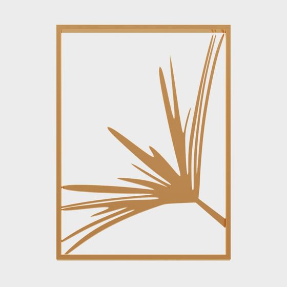 Realistic Palm Leaf 3D Model for Tropical Design