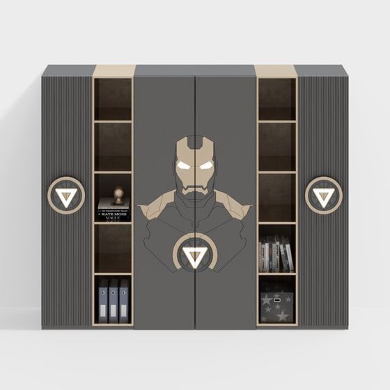 Iron Man Bookshelf 3D model for Creative Projects
