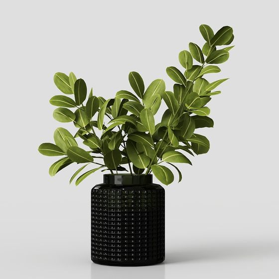 Lush Green Vase 3D Model