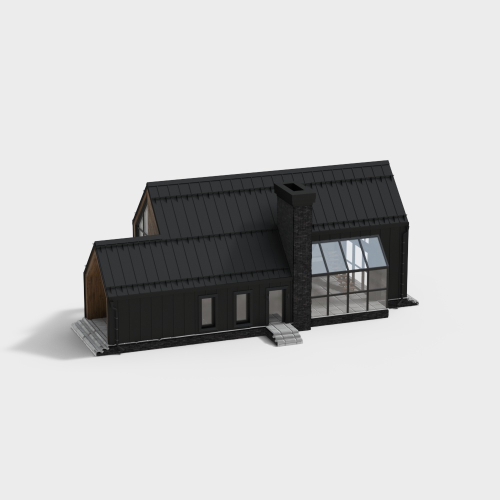 Low Poly Modern House 3D model