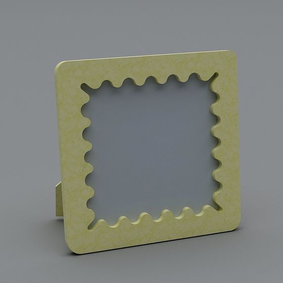 Artistic Wave-Edged Low-Polygon 3D model