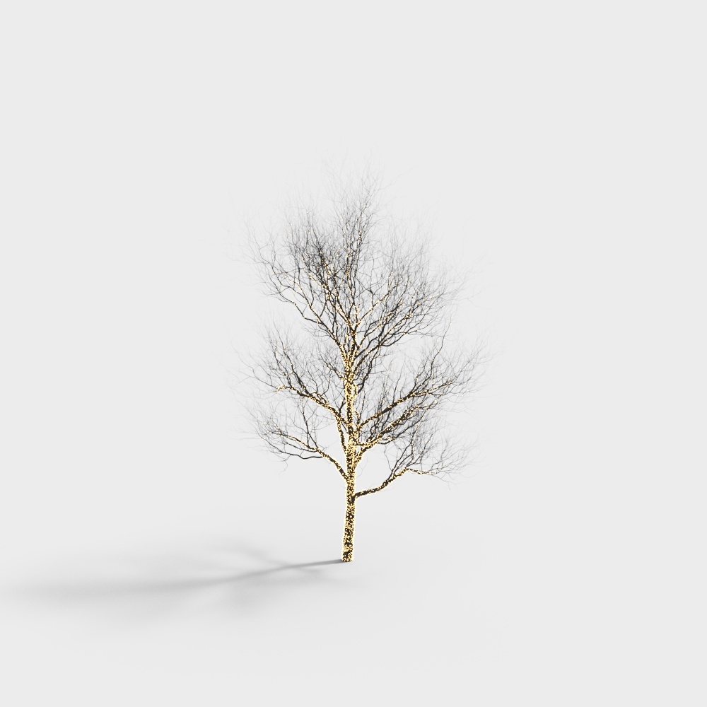 Winter Tree Low-Poly 3D model
